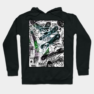 Green Pop Art NYC Street Graffiti Hoodie